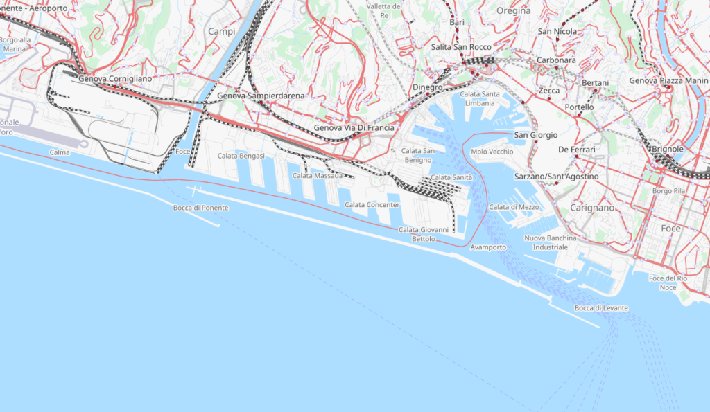 Mappa Porto Genova